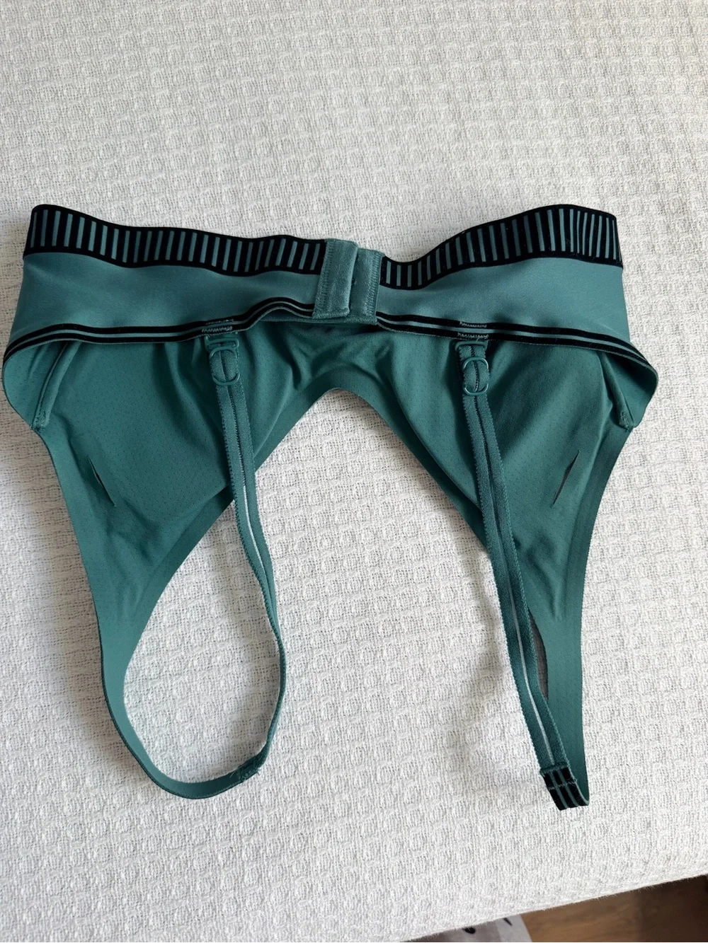 ALO Yoga Teal Sports Bralette with Black Trim